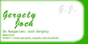 gergely joch business card